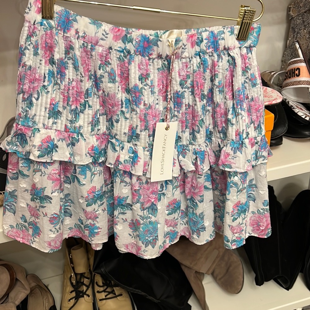 Loveshackfancy Ignacia Skirt in sea orchid